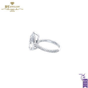 White Gold Pear Cut & Brilliant Cut Diamond Ring - 9.55ct-13942