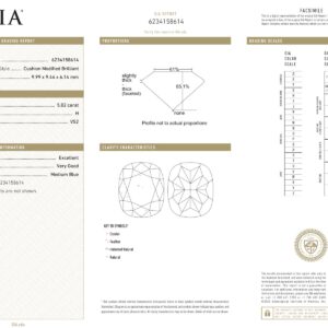 White Gold Cushion & Pear Cut Diamond Ring - 5.84ct-11999