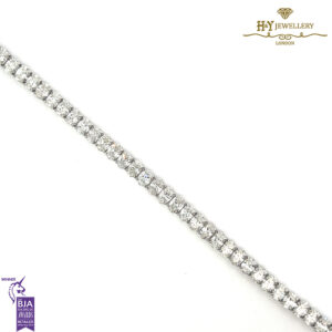 White Gold Oval Cut Diamond Tennis Bracelet - 13.45ct-17162
