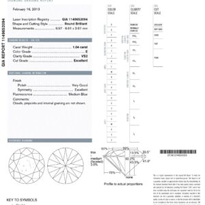 White Gold Round Cut Diamond Classic Solitaire Ring - 1.04ct-12680