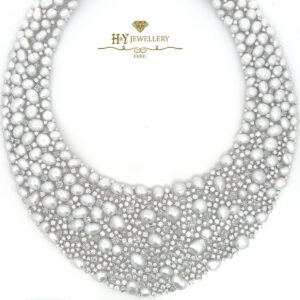 White Gold Cultured Pearl with Brilliant Cut Diamond Set - 103.59ct-0