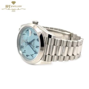 Rolex Day-Date Platinum Arabic Numerals { DISCONTINUED } - ref 228206-12857