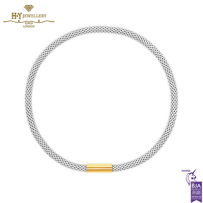 White Gold Elastic Gold Bracelet -0