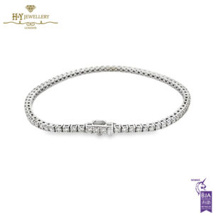 White Gold Round Cut Diamond Tennis Bracelet - 3.68ct-17326