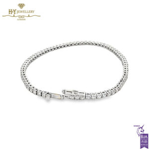 White Gold Round Cut Diamond Tennis Bracelet - 3.68ct-17327