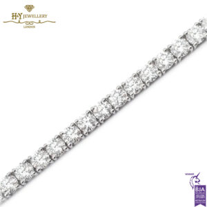 White Gold Round Cut Diamond Tennis Bracelet - 5.86ct-17200