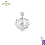 White Gold Mix Cut Diamond Pendant - 3.63ct-0