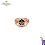 Rose Gold Patek Philippe Design Round Cut Diamond Ring - 0.44-0