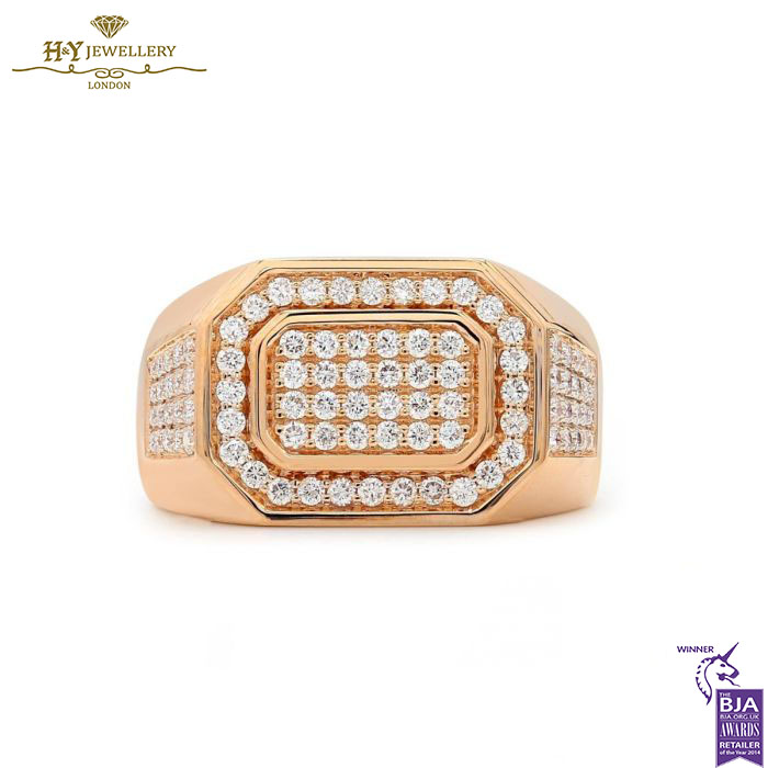 Rose Gold Round Cut Diamond Ring - 0.95ct-0