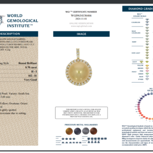 Sea Pearl & Diamond Pendant - 0.70ct-14642