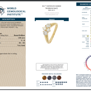 Yellow Gold Round Cut Diamond Ring - 1.00ct-14635