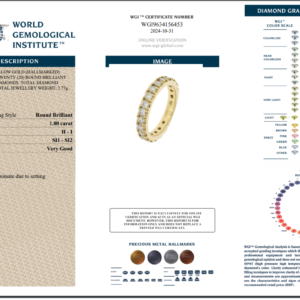 Yellow Gold Round Eternity Ring - 1.00ct-14636