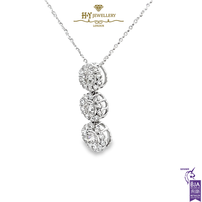 White Gold Pendant Round Brilliant - 1.00ct-14598