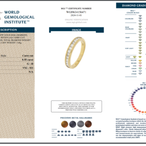 Yellow Gold Set with Carre Cut Ring - 0.55ct-14656