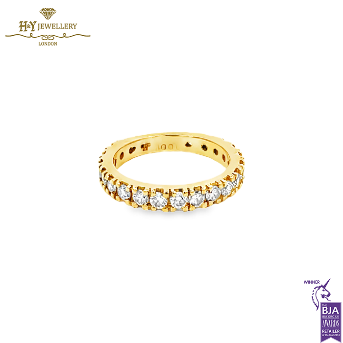 Yellow Gold & Round Brilliant Cut Ring - 1.00ct-0
