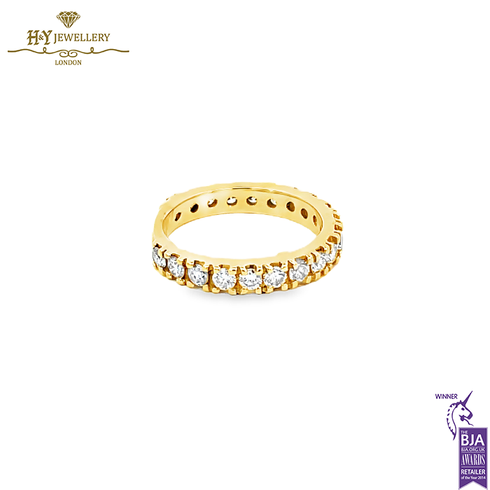 Yellow Gold & Round Brilliant Cut Ring - 1.00ct-14618