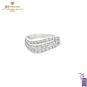 White Gold Round Brilliant Diamond Ring - 0.65ct-0