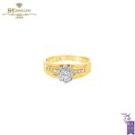 Platinum & Rose Gold Brilliant Cut Diamond Ring - 0.29ct-0