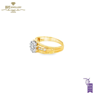 Platinum & Rose Gold Brilliant Cut Diamond Ring - 0.29ct-16334