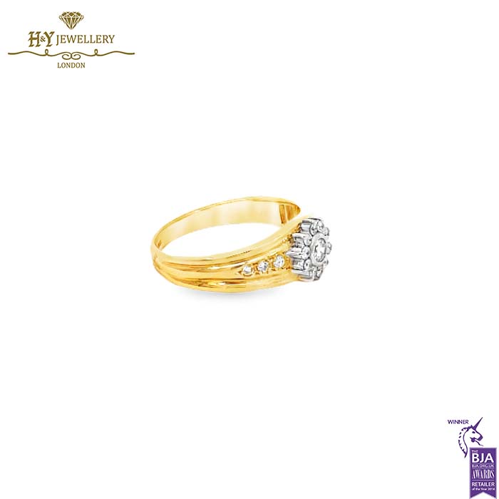 Platinum & Rose Gold Brilliant Cut Diamond Ring - 0.29ct-16335