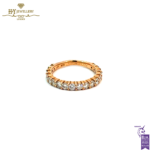 Rose Gold Round Brilliant Cut Diamond Ring - 1.11ct-0