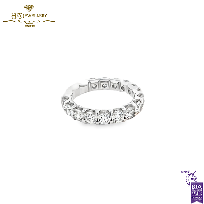White Gold Round Cut Eternity Ring - 2.00ct-14570