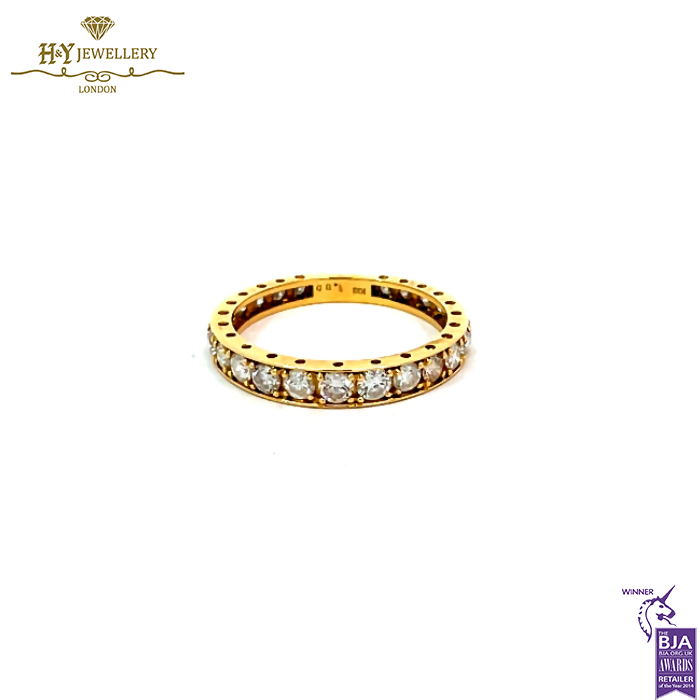 Yellow Gold Round Eternity Ring - 1.00ct-0
