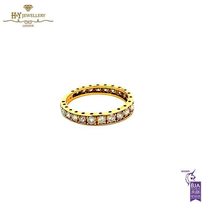 Yellow Gold Round Eternity Ring - 1.00ct-14580