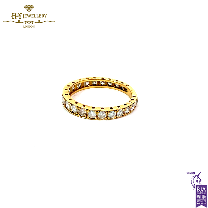 Yellow Gold Round Eternity Ring - 1.00ct-14579