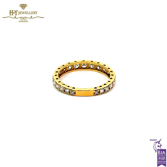 Yellow Gold Round Eternity Ring - 1.00ct-14581