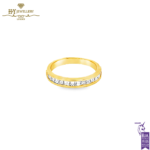 Yellow Gold Set with Carre Cut Ring - 0.55ct-0