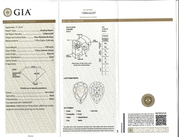 White Gold Pear Cut Fancy Intense Yellow & White Diamond Snake Design Ring - 4.22ct-16520