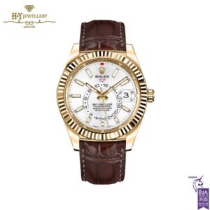 Rolex Sky Dweller Sliver Dial Yellow Gold - Ref 326168-0