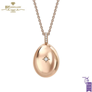 Fabergé Essence Rose Gold I Love You Egg Pendant-16259