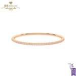 Pave Diamond Bangle - Yellow Gold 0.40ct-0
