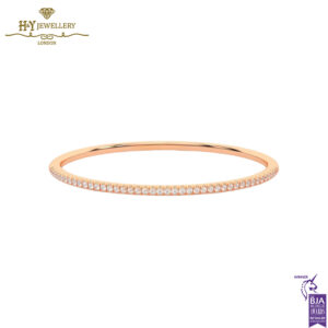 Pave Diamond Bangle Rose Gold - 0.40ct-0