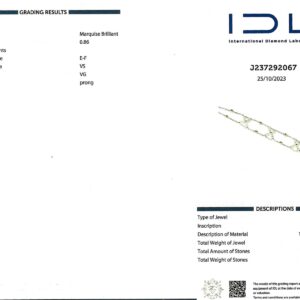 Flower Droplet 3 Bracelet Two Layer Marquise Cut Diamond White Gold - 0.86ct-14964