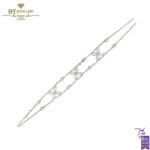 Flower Droplet 3 Bracelet Two Layer Marquise Cut Diamond White Gold - 0.86ct-0