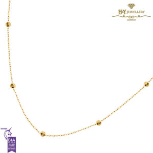 Long Droplet Necklace 60cm - Yellow Gold-16926