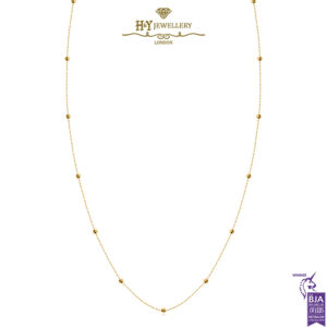 Long Droplet Necklace 60cm - Yellow Gold-0