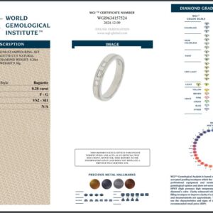 Platinum Baguette Diamond Cut Ring - 0.20ct-16527