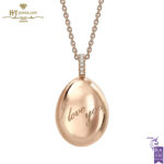 Fabergé Essence Rose Gold I Love You Egg Pendant-0