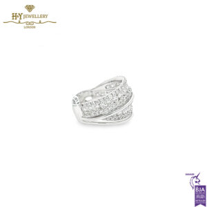 White Gold Brilliant Cut Pave Diamond Ring - 2.53ct-15155