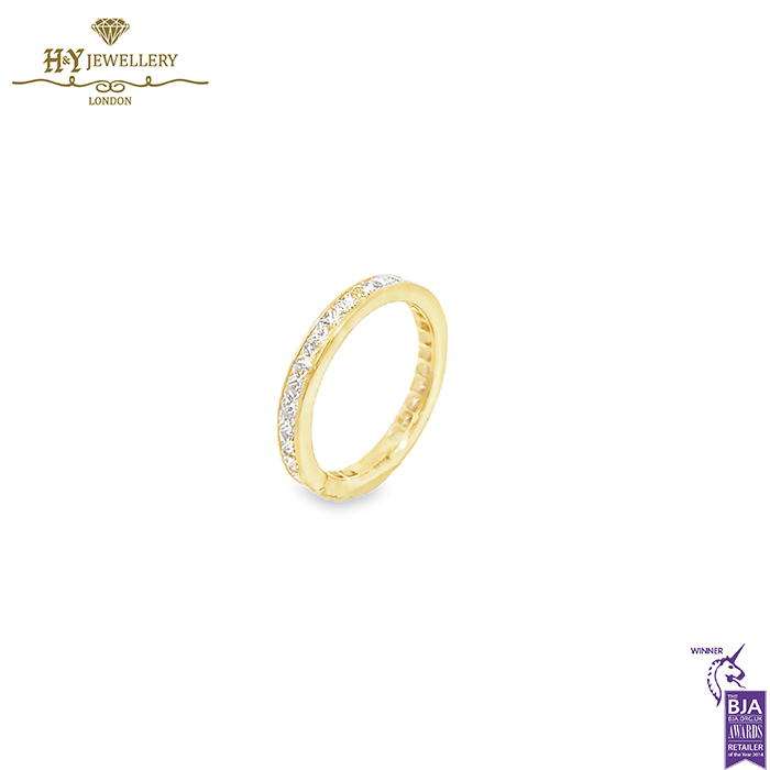 Yellow Gold Princess Cut Eternity Ring - 2.34ct-16397
