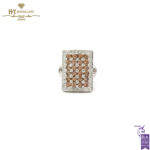 White Gold Brilliant Cut Diamond with Fancy Brown Diamonds - 2.45ct-0