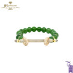 Ananya Chakra Bead Wristwear Yellow Gold Crystal Quartz & Diamond Bead - Nephrite - 1.25ct-0
