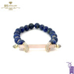 Ananya Chakra Bead Wristwear Rose Gold Crystal Quartz, Rose Quartz, Bead, Lapis & Diamond - 1.28ct-0