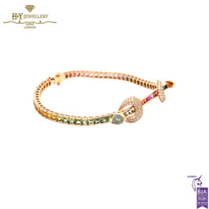 Ananya Chakra Tennis Wristwear Rose Gold, Sapphire, Diamond & Crystal - 0.85ct-16590