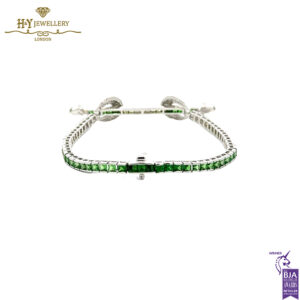 Ananya Chakra Tennis Ombré Wristwear White Gold , Tsavorite, Peridot, Crystal Quartz & Diamond - 1.62ct-16595