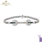 Ananya Chakra Tennis Ombré Wristwear White Gold , Tsavorite, Peridot, Crystal Quartz & Diamond - 1.62ct-0